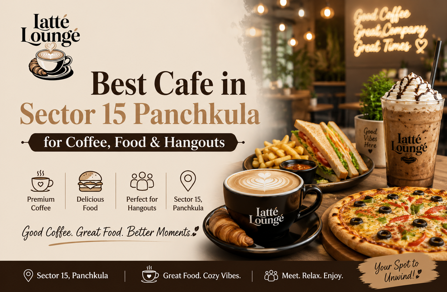 Best Cafe in Sector 15 Panchkula for Coffee, Food & Hangouts | Latte Lounge